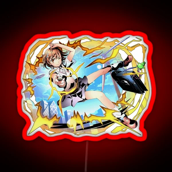Misaka Mikoto Toaru Majutsu No Index Anime A RGB Neon Sign