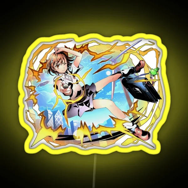 Misaka Mikoto Toaru Majutsu No Index Anime A RGB Neon Sign