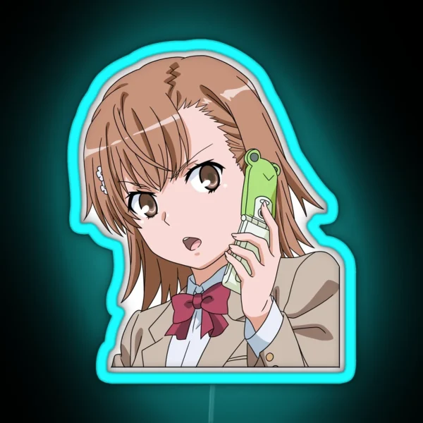Misaka With Gekota Phone RGB Neon Sign
