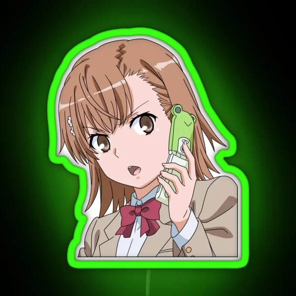 Misaka With Gekota Phone RGB Neon Sign