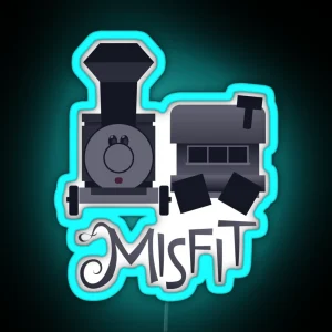 Misfits Square Wheeled Caboose Train RGB Neon Sign