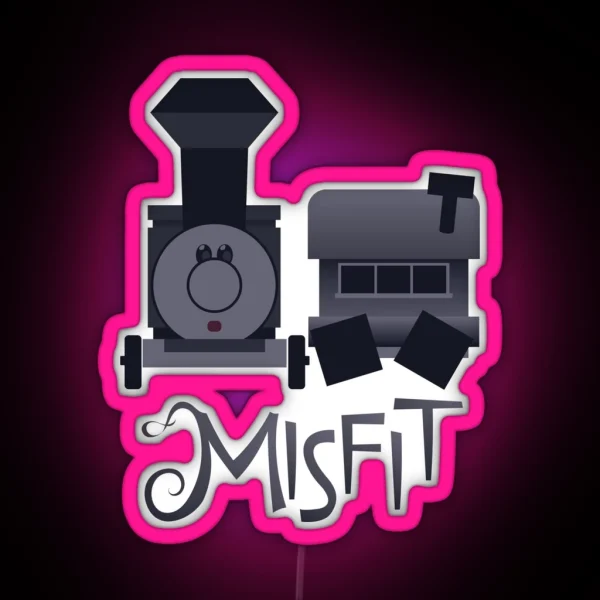 Misfits Square Wheeled Caboose Train RGB Neon Sign