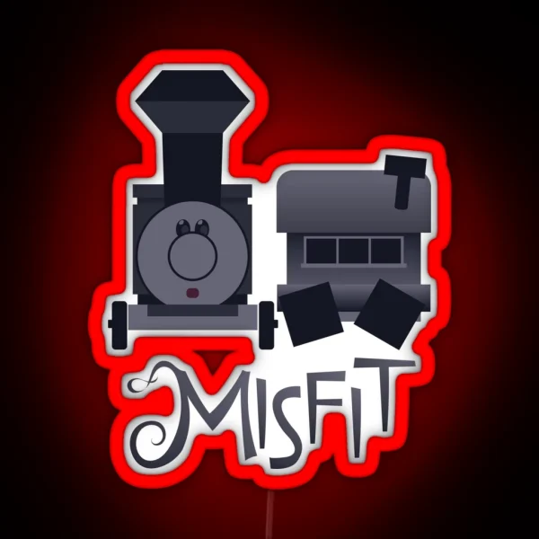 Misfits Square Wheeled Caboose Train RGB Neon Sign