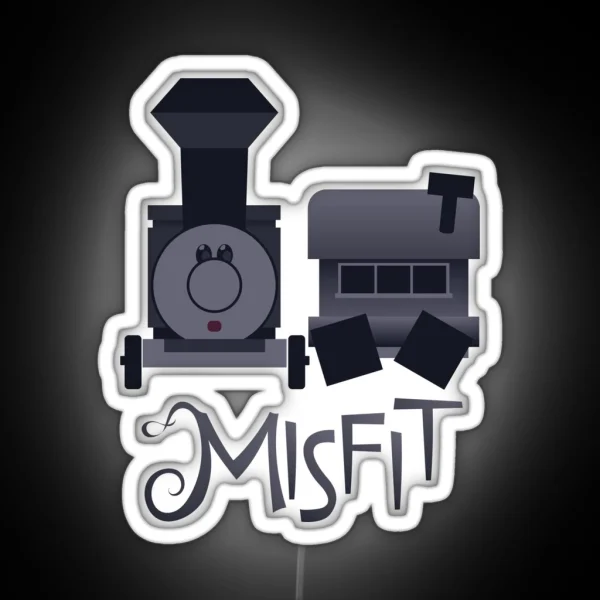 Misfits Square Wheeled Caboose Train RGB Neon Sign