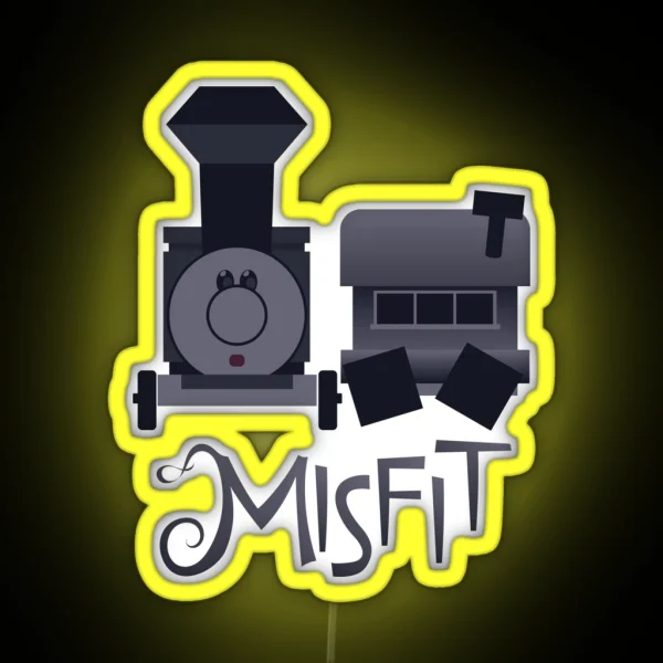Misfits Square Wheeled Caboose Train RGB Neon Sign