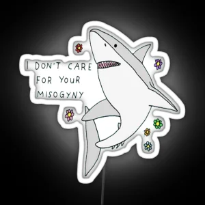 Misogyny Shark RGB Neon Sign