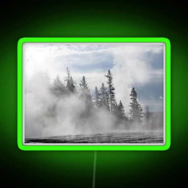 Misty Morning In The Mountains RGB Neon Sign