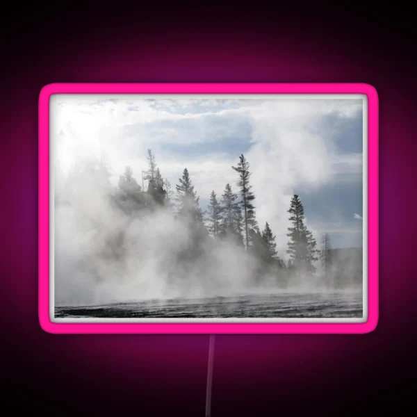 Misty Morning In The Mountains RGB Neon Sign