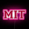 mit varsity letters neon sign rgb pink