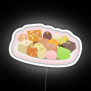 Mithai Pakistani Indian Sweets Platter RGB Neon Sign