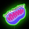 Mitochondria Powerhouse Neon Sign in Green