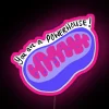 Mitochondria - Powerhouse of Cells Neon Sign in Pink
