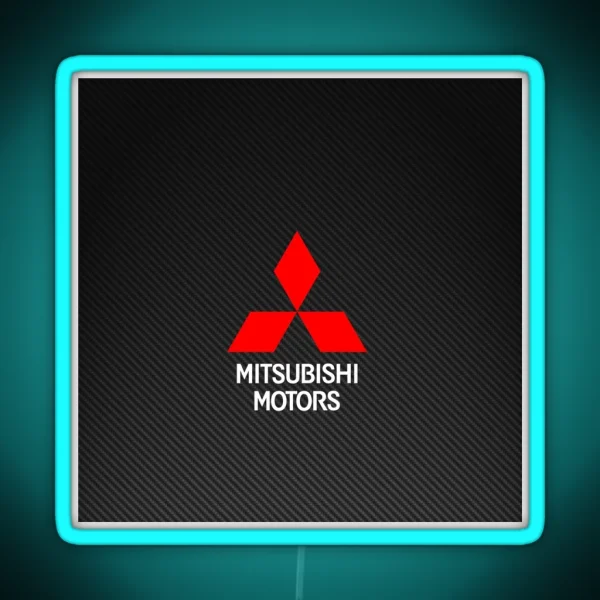 Mitsubishi Motors Carbon Fiber RGB Neon Sign