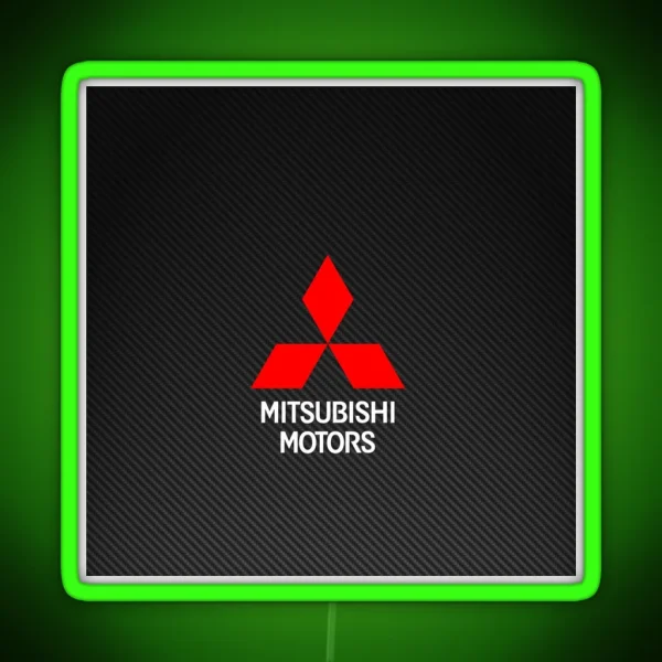 Mitsubishi Motors Carbon Fiber RGB Neon Sign