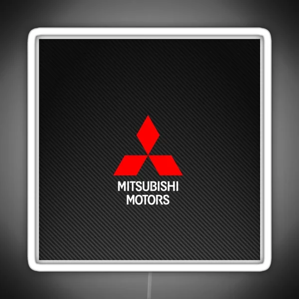 Mitsubishi Motors Carbon Fiber RGB Neon Sign