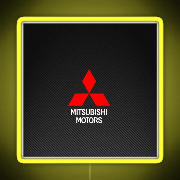 Mitsubishi Motors Carbon Fiber RGB Neon Sign