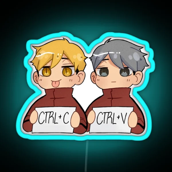 Miya Twins Copy Paste RGB Neon Sign