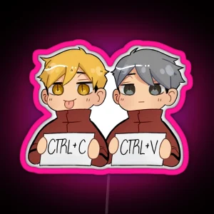 Miya Twins Copy Paste RGB Neon Sign
