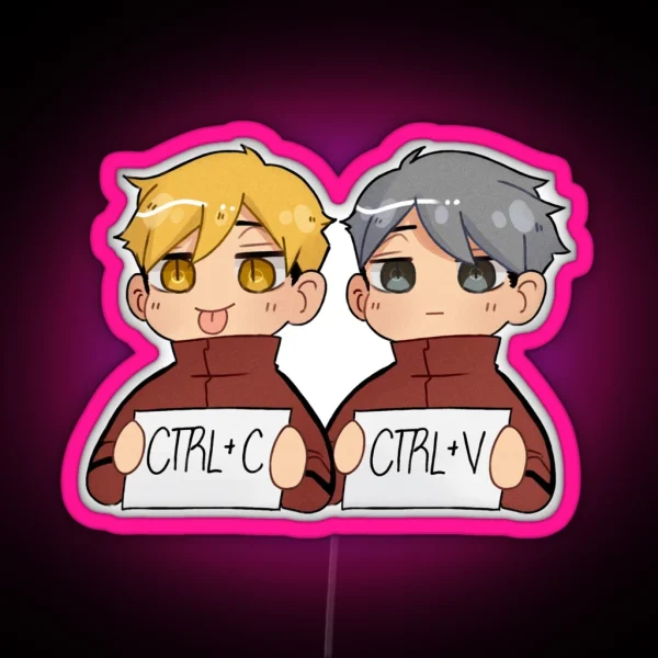 Miya Twins Copy Paste RGB Neon Sign