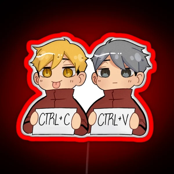 Miya Twins Copy Paste RGB Neon Sign