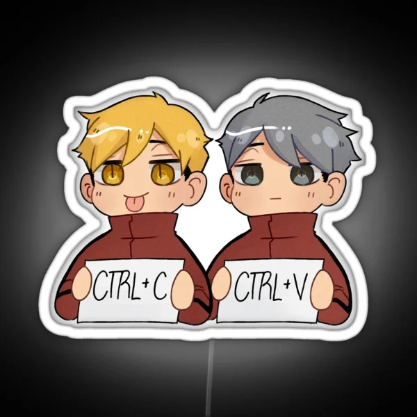 Miya Twins Copy Paste RGB Neon Sign