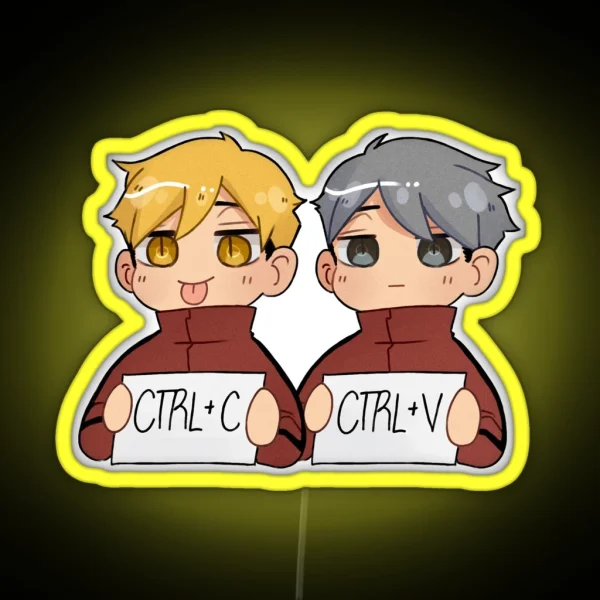 Miya Twins Copy Paste RGB Neon Sign