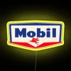 vintage mobil oil logo 1950s neon sign rgb