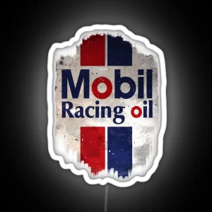 Mobil Racing Oil Vintage Sign RGB Neon Sign