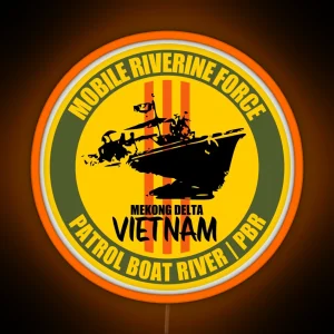 Mobile Riverine Force Mekong Delta Vietnam RGB Neon Sign