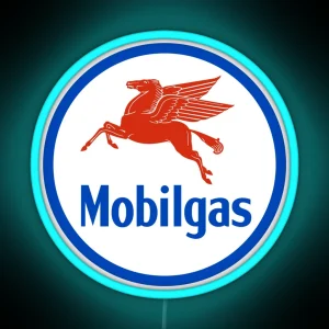 Mobilgas Pegasus 1930s Vintage Logo RGB Neon Sign