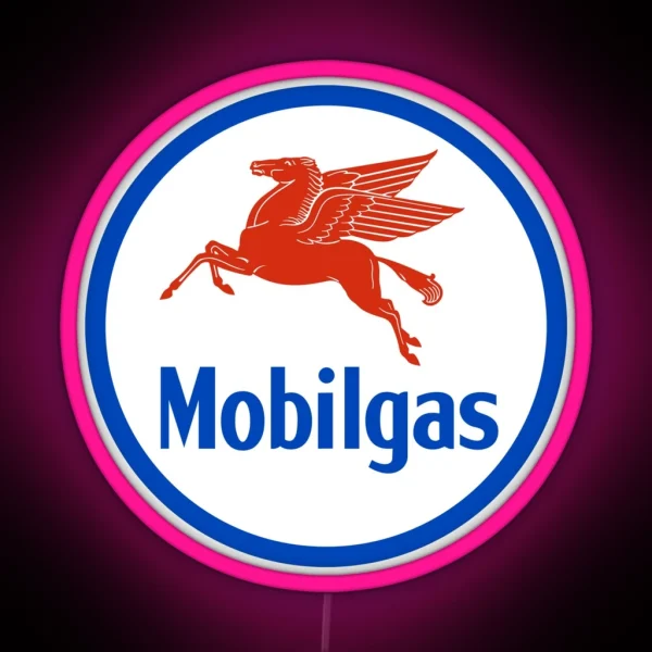 Mobilgas Pegasus 1930s Vintage Logo RGB Neon Sign