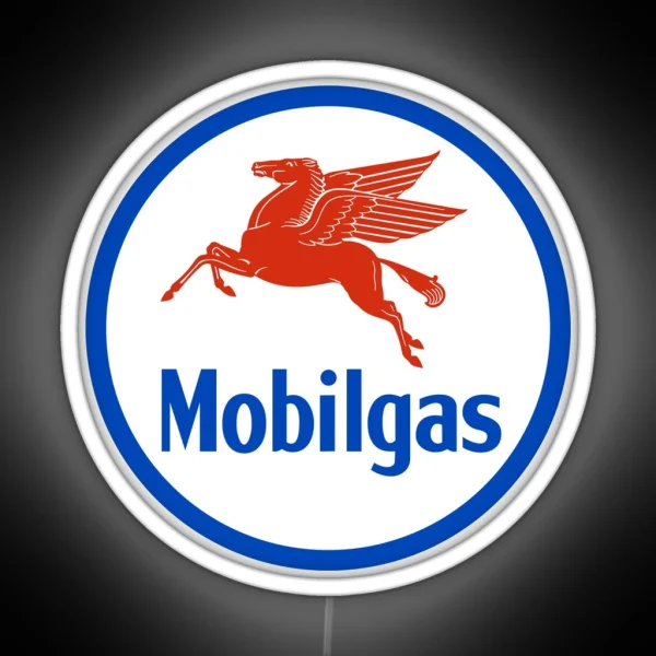 Mobilgas Pegasus 1930s Vintage Logo RGB Neon Sign