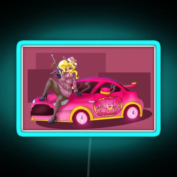 Mobster Isabella Bandicoot RGB Neon Sign