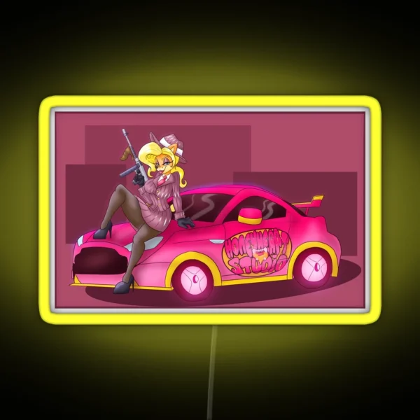 Mobster Isabella Bandicoot RGB Neon Sign