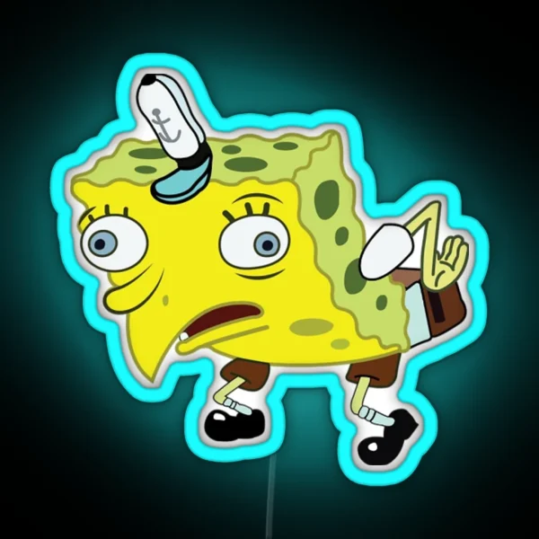 Mocking Spongebob RGB Neon Sign