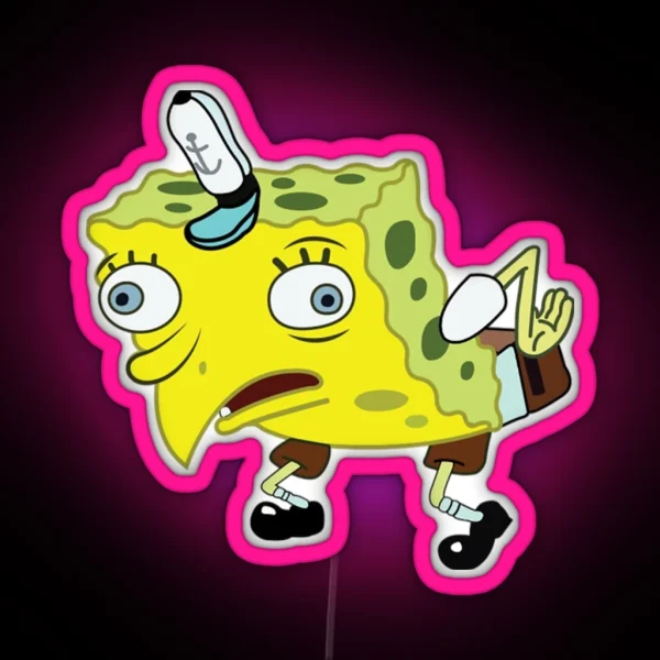 Mocking Spongebob RGB Neon Sign