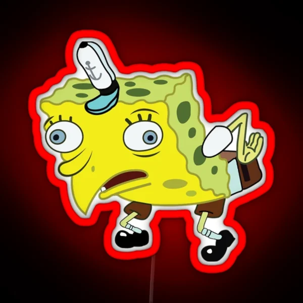 Mocking Spongebob RGB Neon Sign