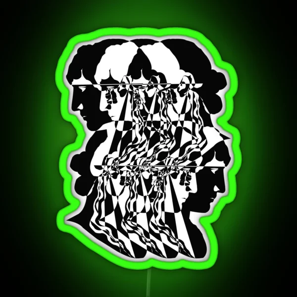 Modern Greco Roman Art RGB Neon Sign