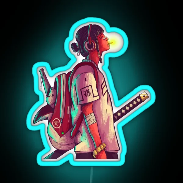 Modern Kunoichi RGB Neon Sign