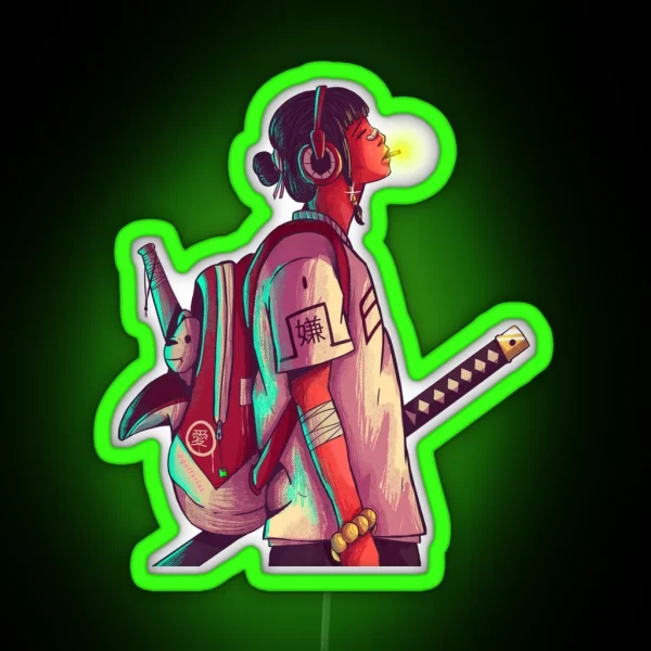 Modern Kunoichi RGB Neon Sign