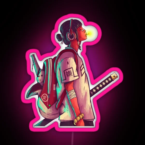 Modern Kunoichi RGB Neon Sign