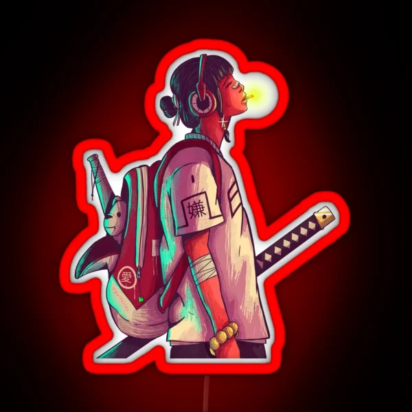 Modern Kunoichi RGB Neon Sign