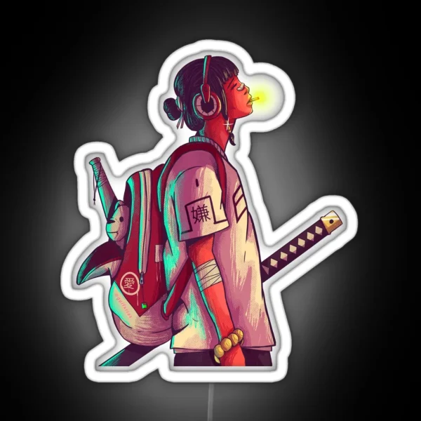 Modern Kunoichi RGB Neon Sign