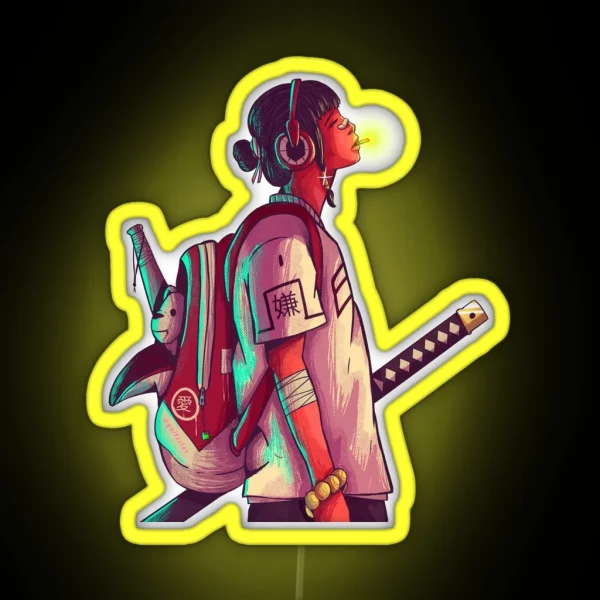 Modern Kunoichi RGB Neon Sign