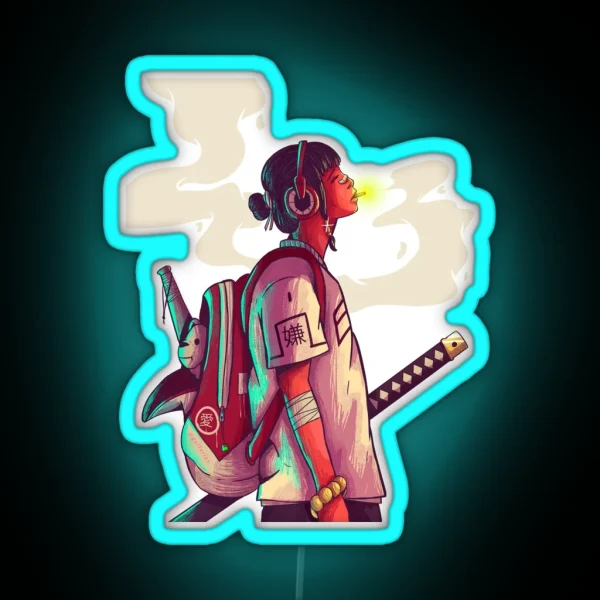 Modern Kunoichi RGB Neon Sign