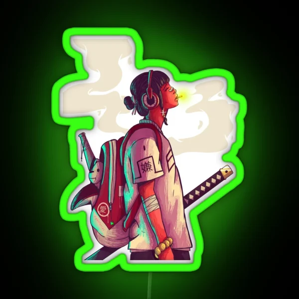 Modern Kunoichi RGB Neon Sign