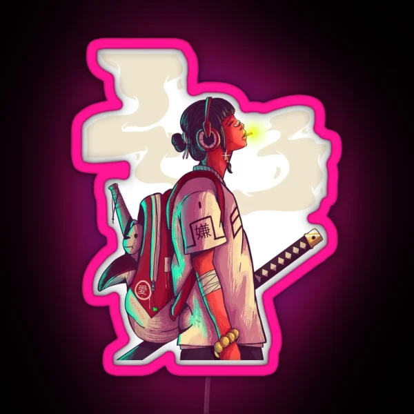 Modern Kunoichi RGB Neon Sign