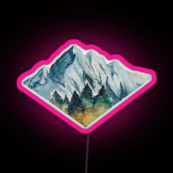 Modern Mountain Range RGB Neon Sign