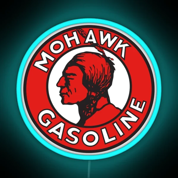 Mohawk Gasoline Full Service RGB Neon Sign