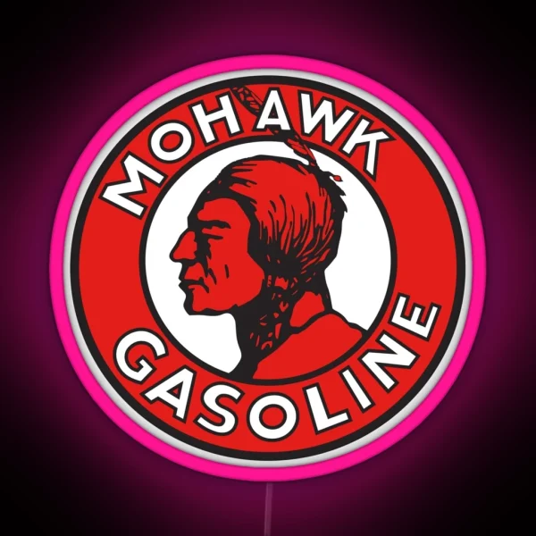 Mohawk Gasoline Full Service RGB Neon Sign
